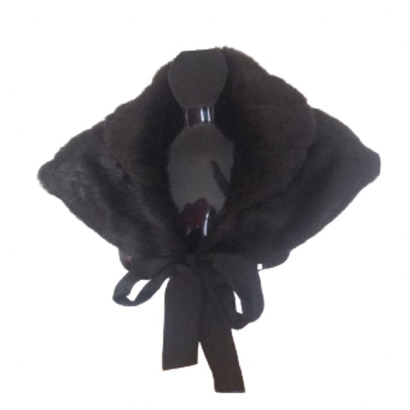 Tops - Faux Fur Dark Brown Shrug one size